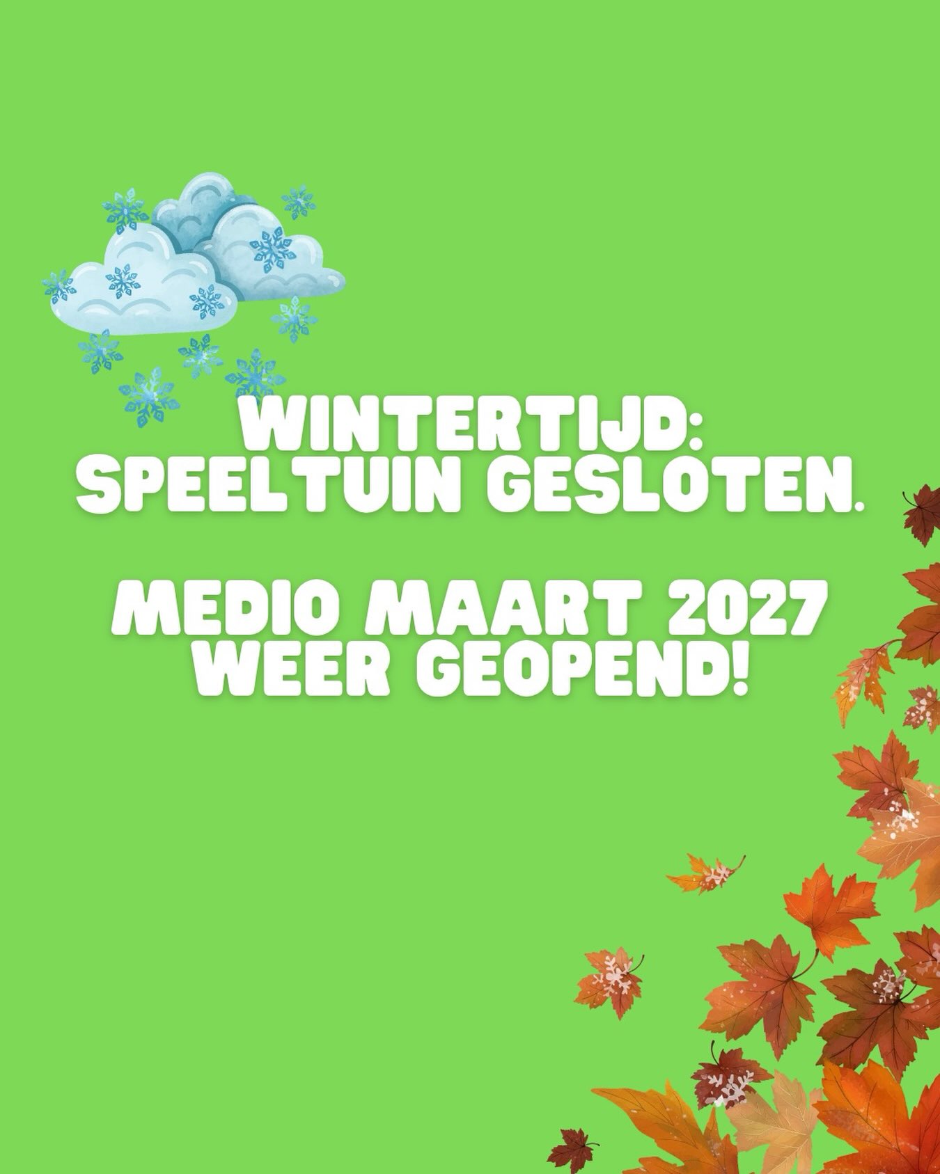 Ohhh dit speelseizoen is weer snel voorbij gegaan! Leuk dat jullie er allemaal waren! Door het natte en onvoorspelbare sluiten we de speeltuin in het najaar. Medio maart in 2027 gaan we weer open!

We zoeken voor het nieuwe seizoen vaste toezichthouders, mensen met groene handen, en veel andere handjes. Interesse? E-mail: info@speeltuinassendorp.nl.

Updates over o.a opening, abonnementen, etc. worden gedeeld op Instagram, Facebook en de website. 🙌

#zwolle #speeltuin #assendorp #speeltuinassendorp